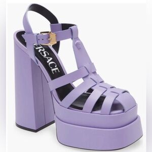Versace Medusa Nib Heel Lavender